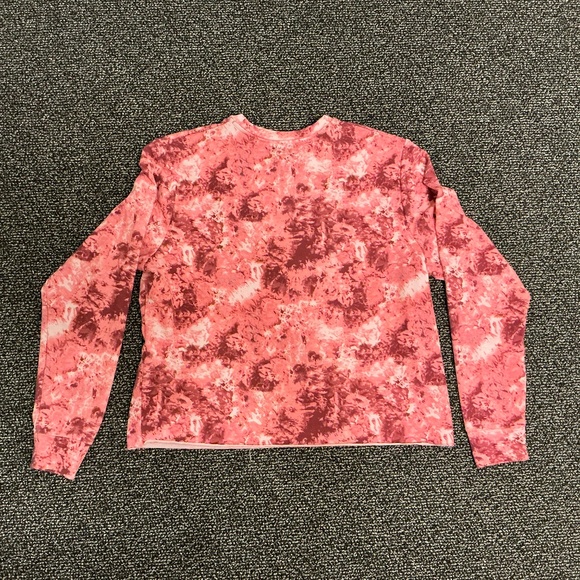 Ladies PINK Under Armour Rival Terry Print Crew Sweatshirt Size XL - Picture 3 of 6